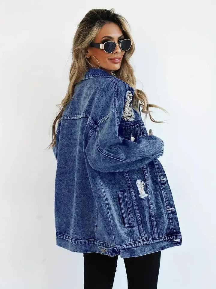 Oversized Denim Jacket Women – Olivia Trendy Jacket