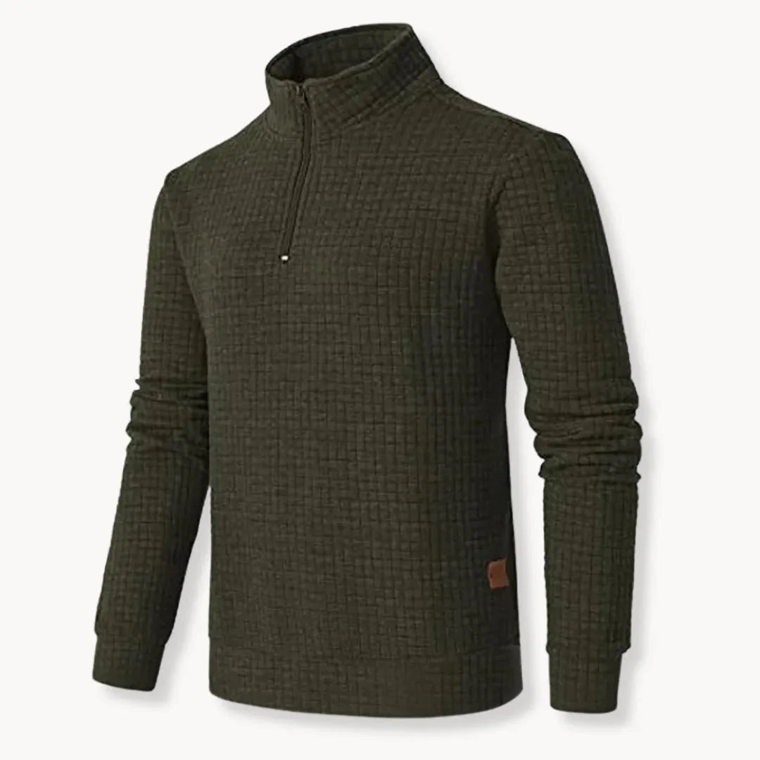 Oversized Half Zipper Pullover for Ultimate Comfort Green
