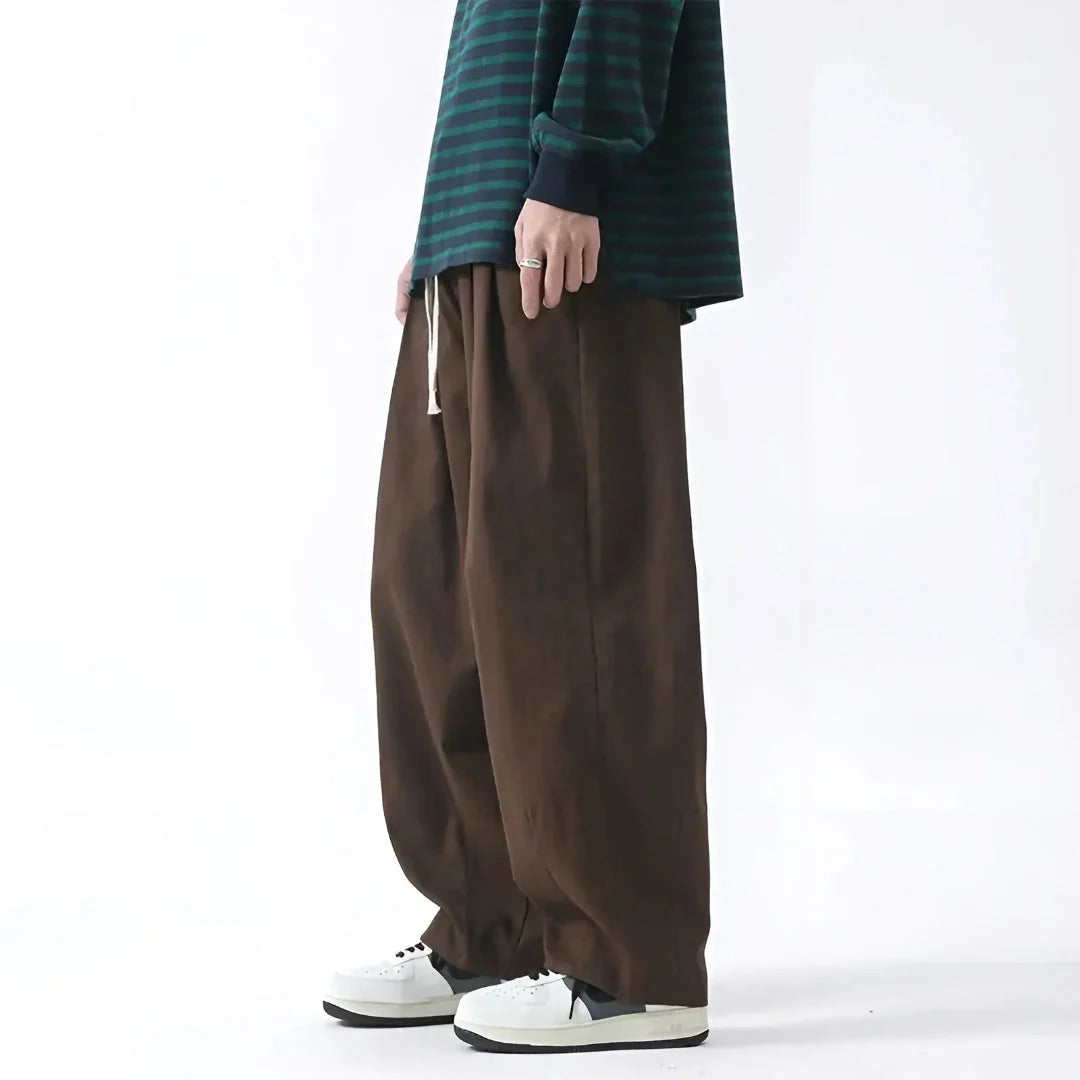 Oversized Pleated Casual Pants for Ultimate Comfort Coffee