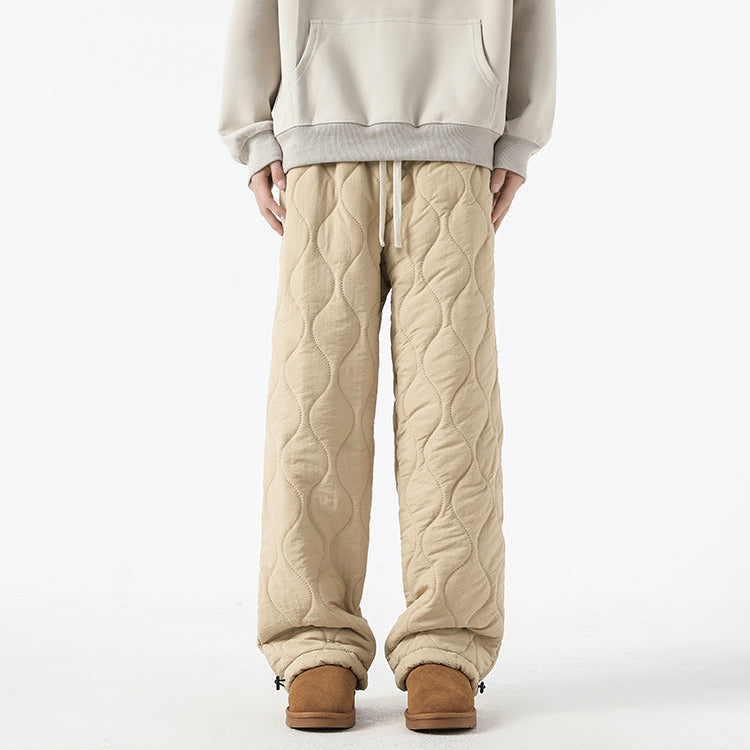 Men's Insulated Quilted Fleece-Lined Pants for Warmth-MODAUTLET