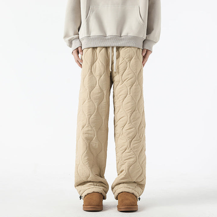 Men's Insulated Quilted Fleece-Lined Pants for Warmth-MODAUTLET