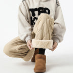 Men's Insulated Quilted Fleece-Lined Pants for Warmth