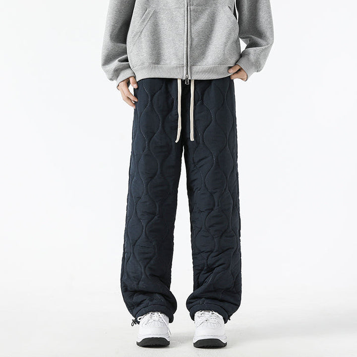 Men's Insulated Quilted Fleece-Lined Pants for Warmth-MODAUTLET