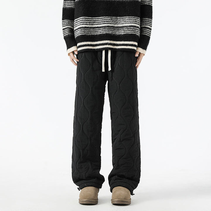 Men's Insulated Quilted Fleece-Lined Pants for Warmth-MODAUTLET