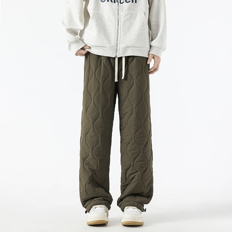 Men's Insulated Quilted Fleece-Lined Pants for Warmth-MODAUTLET