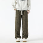 Men's Insulated Quilted Fleece-Lined Pants for Warmth