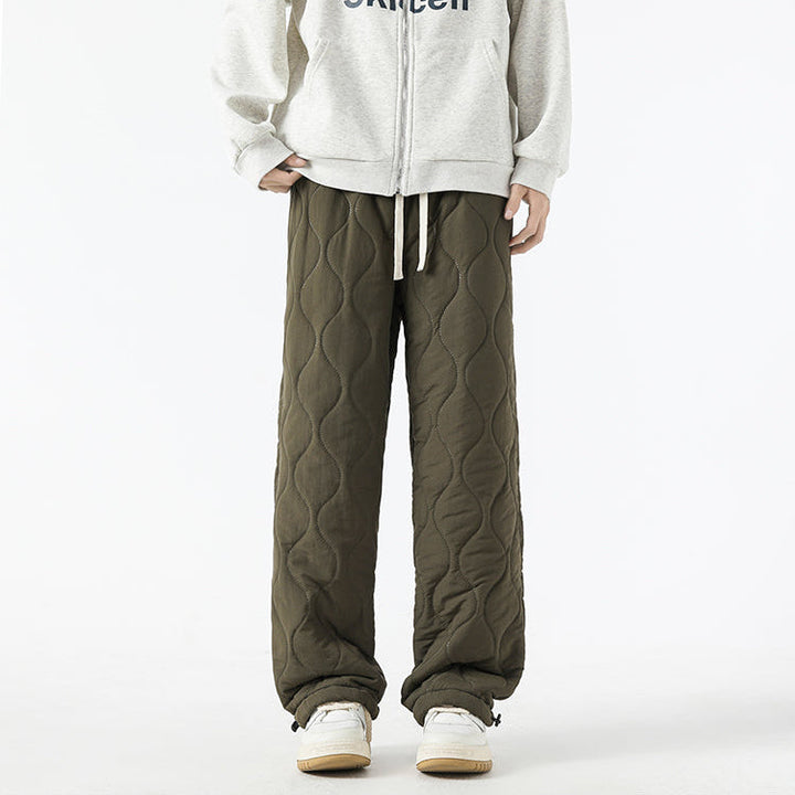 Men's Insulated Quilted Fleece-Lined Pants for Warmth-MODAUTLET