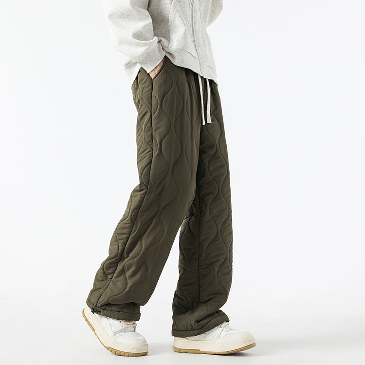 Men's Insulated Quilted Fleece-Lined Pants for Warmth-MODAUTLET