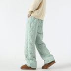 Men's Insulated Quilted Fleece-Lined Pants for Warmth