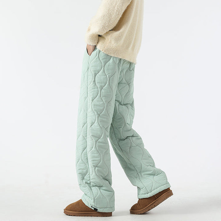 Men's Insulated Quilted Fleece-Lined Pants for Warmth-MODAUTLET