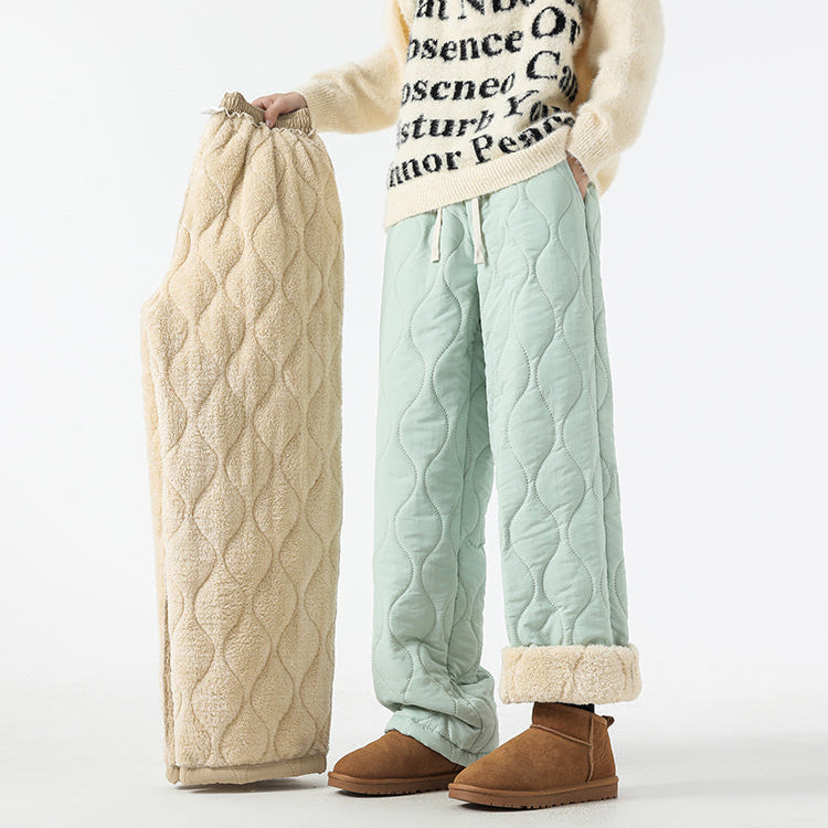 Men's Insulated Quilted Fleece-Lined Pants for Warmth-MODAUTLET