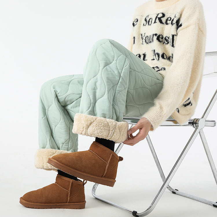 Men's Insulated Quilted Fleece-Lined Pants for Warmth-MODAUTLET