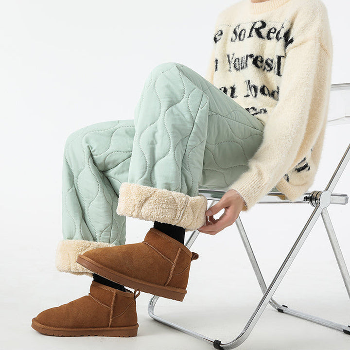 Men's Insulated Quilted Fleece-Lined Pants for Warmth-MODAUTLET