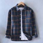Mens Premium Plaid Shirt For Everyday Smart Casual Attire Blue