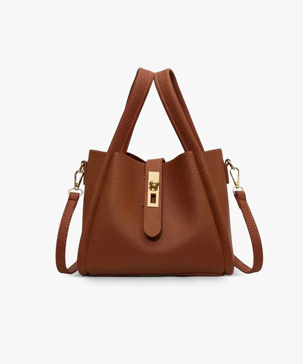 Anastasia | High Quality Vegan Leather Handbag Brown