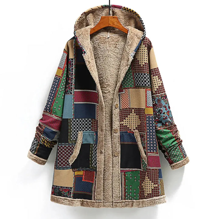 Patchwork Overcoat - Stylish and Versatile Outerwear Green