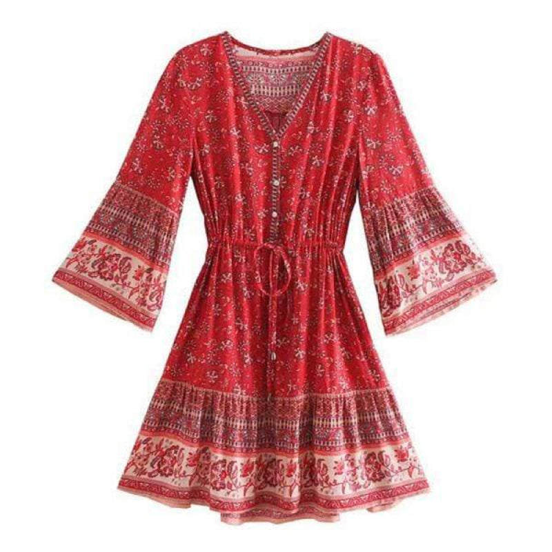Women's Patchwork Mini Dress-MODAUTLET