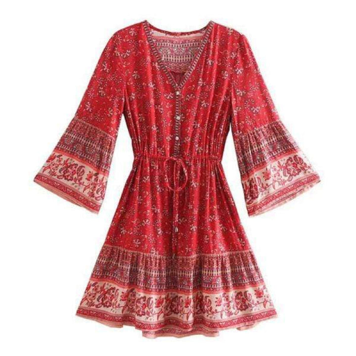 Women's Patchwork Mini Dress-MODAUTLET