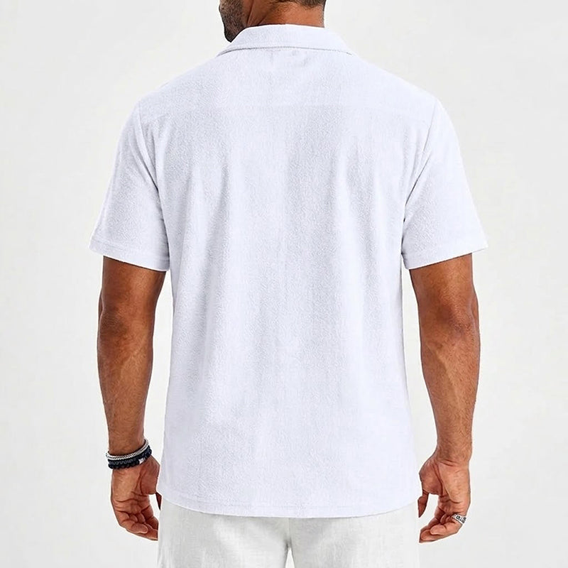 Philip | Men's Linen Short Sleeve Vacation Shirt-MODAUTLET