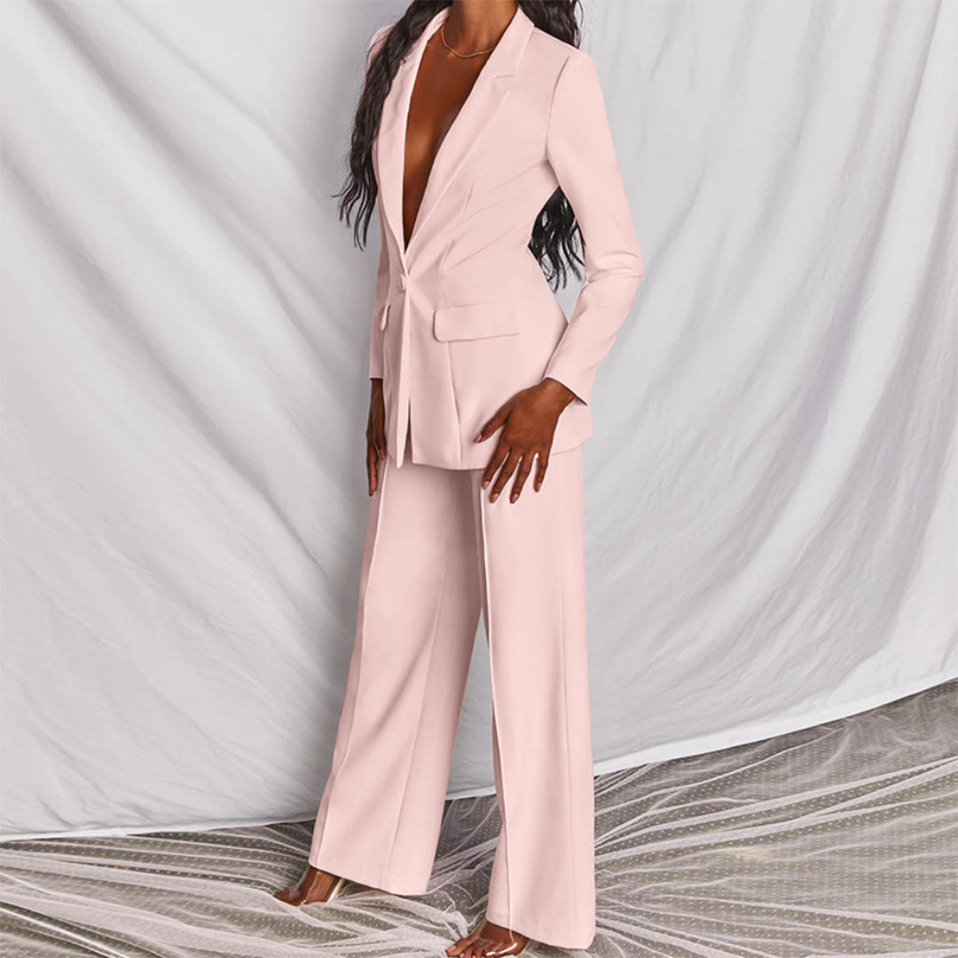 Elegant Womens Blazer and Pants Set for Formal Wear-MODAUTLET