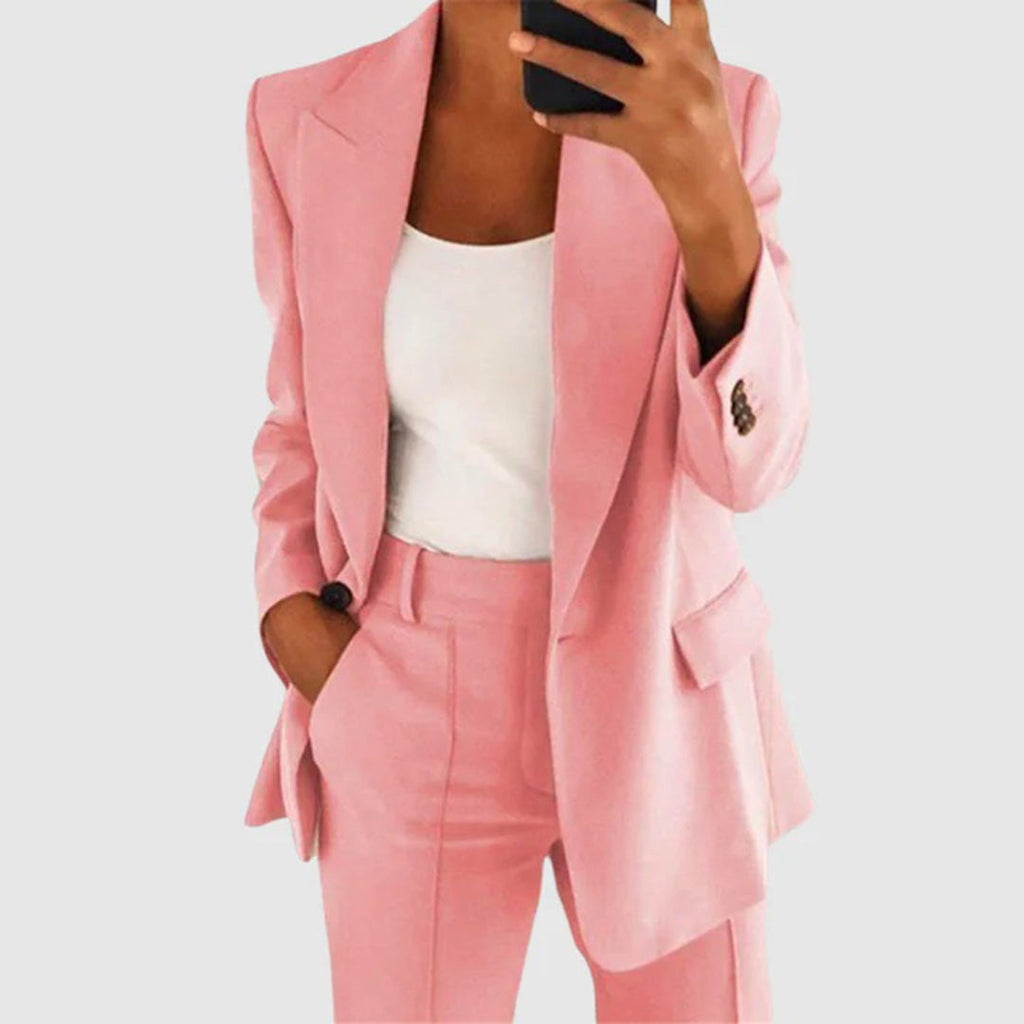 Womens Blazer And Pants Set For Work Professional Suit Pink
