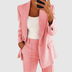 Womens Blazer And Pants Set For Work Professional Suit Pink