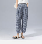Women's Gingham Casual Trousers