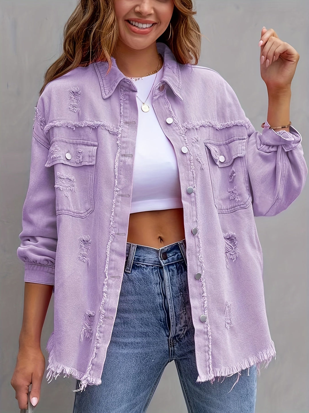 Plus-Size Denim Jacket