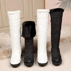 Women's Cozy Plush Lace-Up Winter Boots – Elegant Style