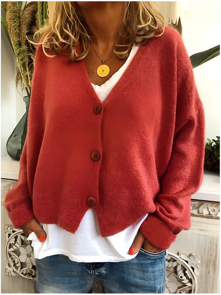 Premium Cardigan - Geneva Collection Red orange