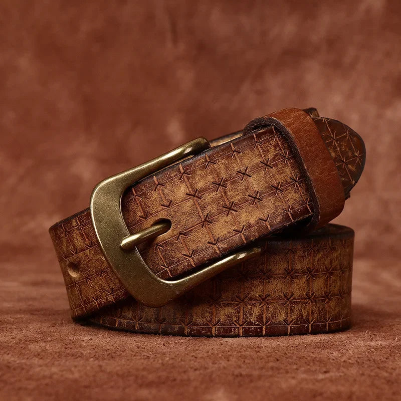 Premium Leather Belt - Stylish and Durable Oak Brown