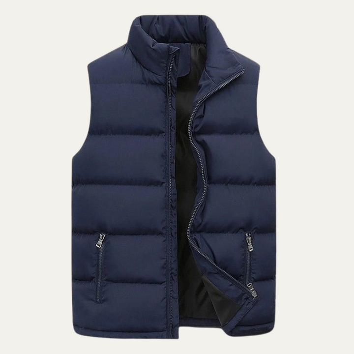 Colete masculino acolchoado, leve e quente, tipo puffer