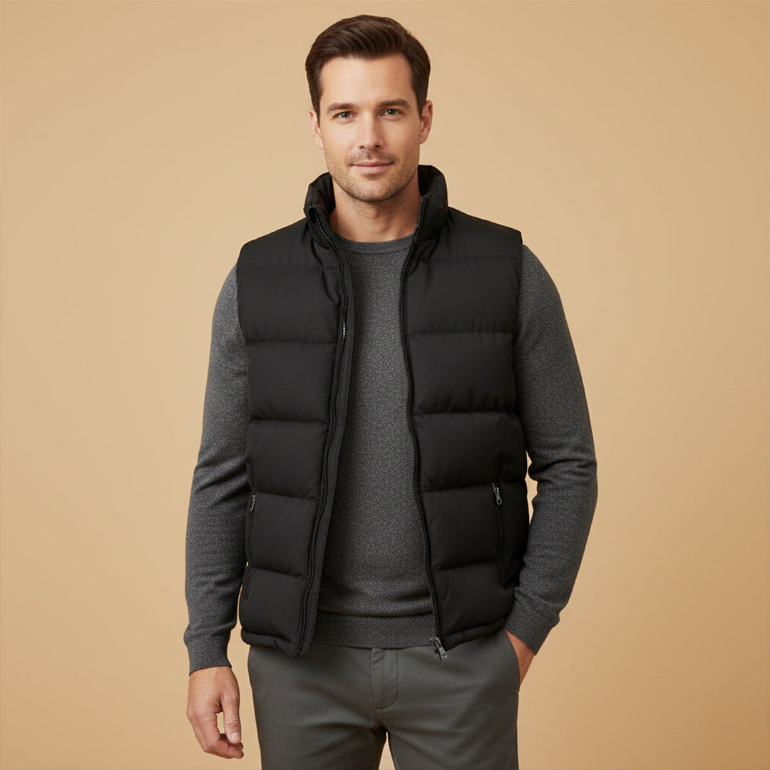 Colete masculino acolchoado, leve e quente, tipo puffer