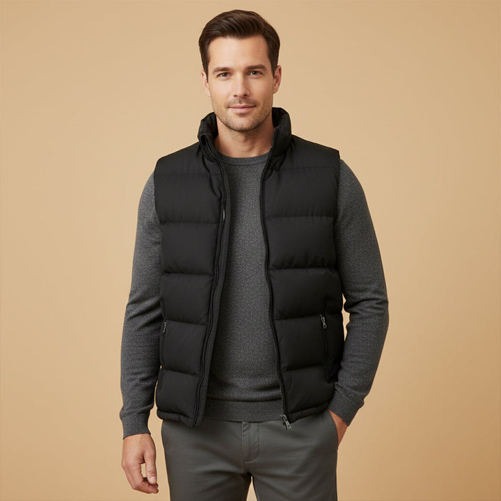 Colete masculino acolchoado, leve e quente, tipo puffer