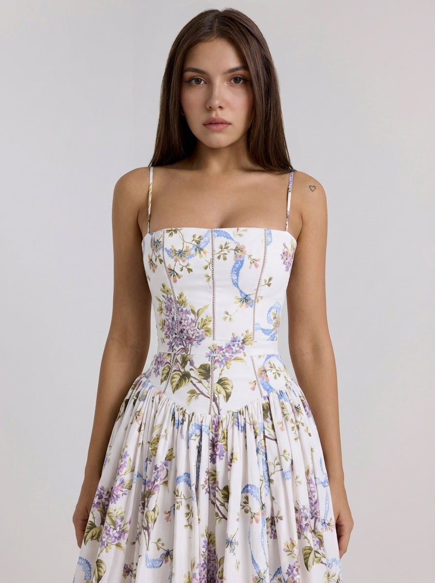 Rania | Women's Floral A-Line Maxi Sun Dresses