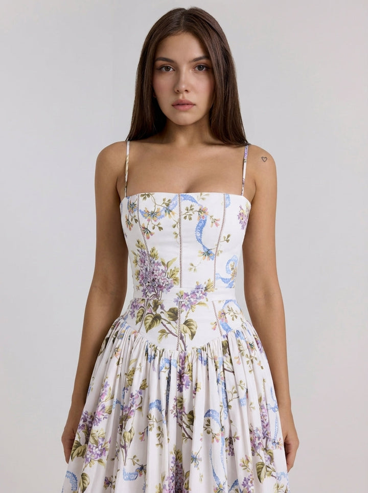 Rania | Women's Floral A-Line Maxi Sun Dresses
