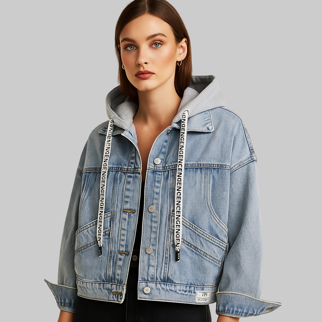 Rebel Urban Adventure Hooded Jacket Blue Jeans