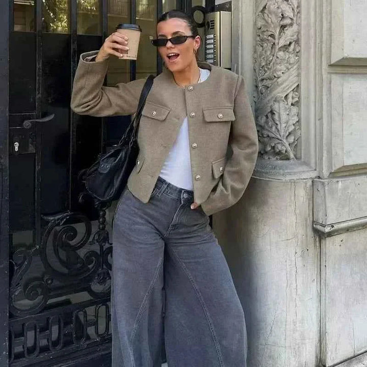 Refined Elegance Tailored Jacket For Women Office Ready