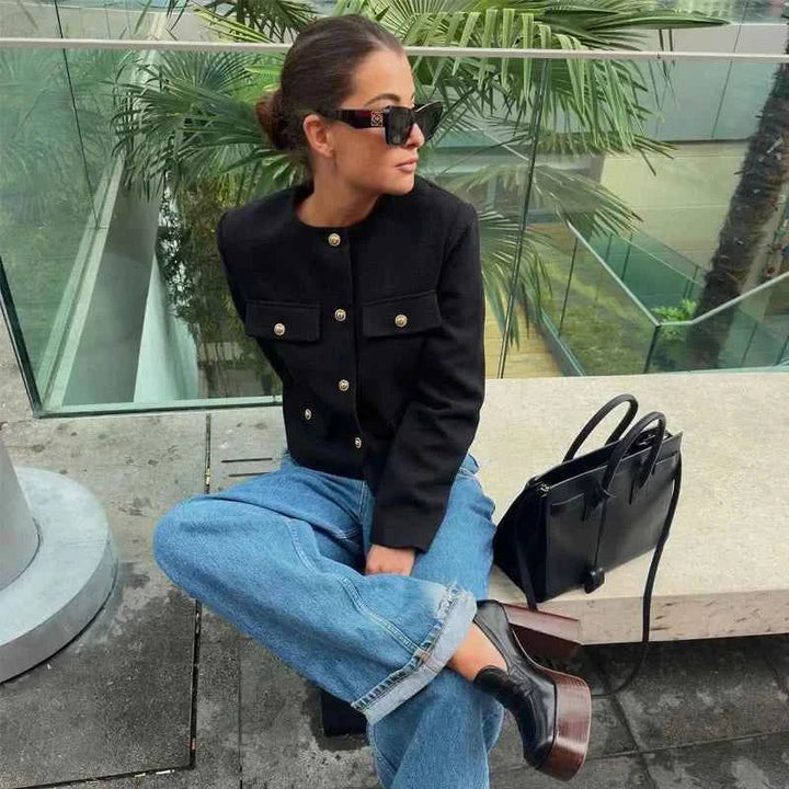 Refined Elegance Tailored Jacket For Women Office Ready