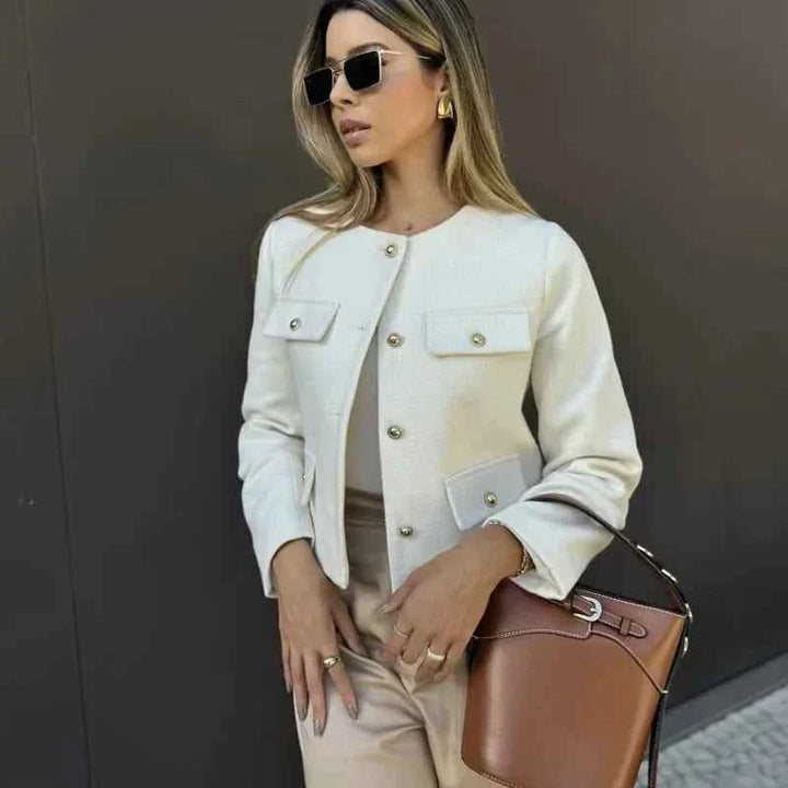 Refined Elegance Tailored Jacket For Women Office Ready