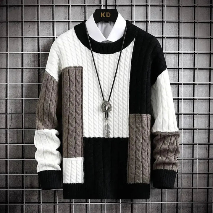 Regal Weave Knit Sweater Midnight Blend