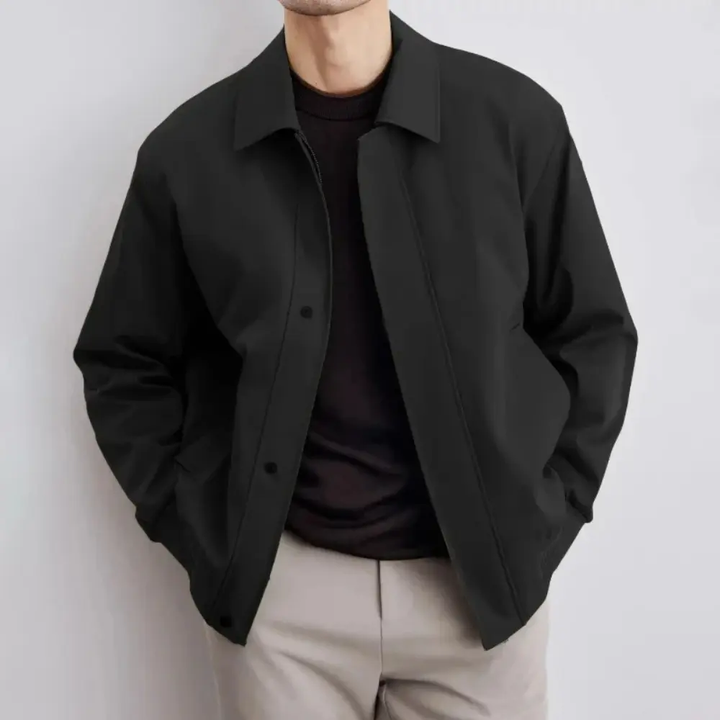 Relaxed Fit Overcoat for Ultimate Comfort Black