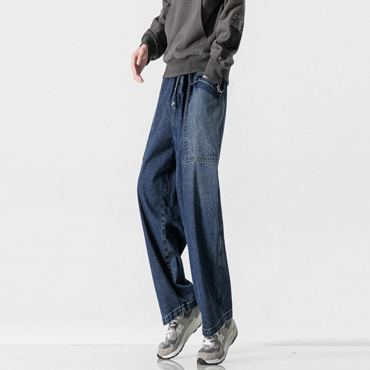 Men's Loose Fit Denim Jeans-MODAUTLET