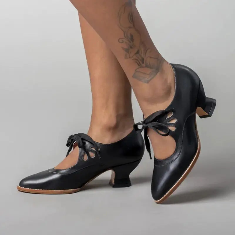 Angela | Orthopedic Leather Heeled Sandals-MODAUTLET