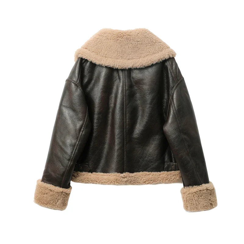 Reversible Double-Sided Short Jacket – Cozy Luxe Layering Coat