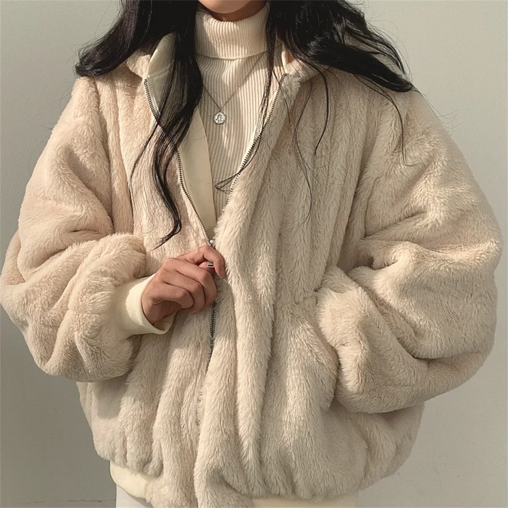 Reversible Hooded Jacket With Pockets For Women Everyday Cream