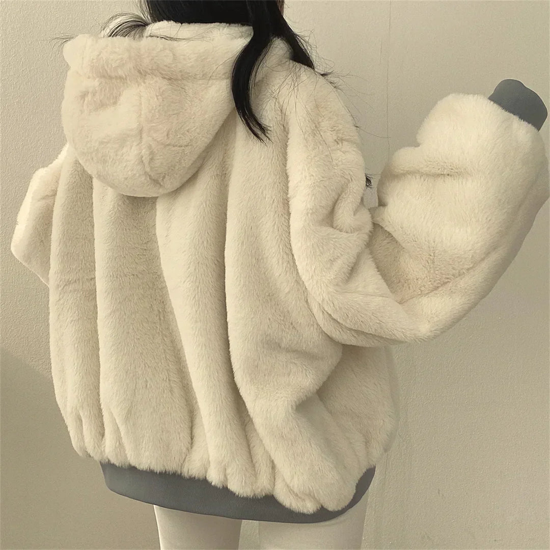 Reversible Hooded Jacket With Pockets For Women Everyday