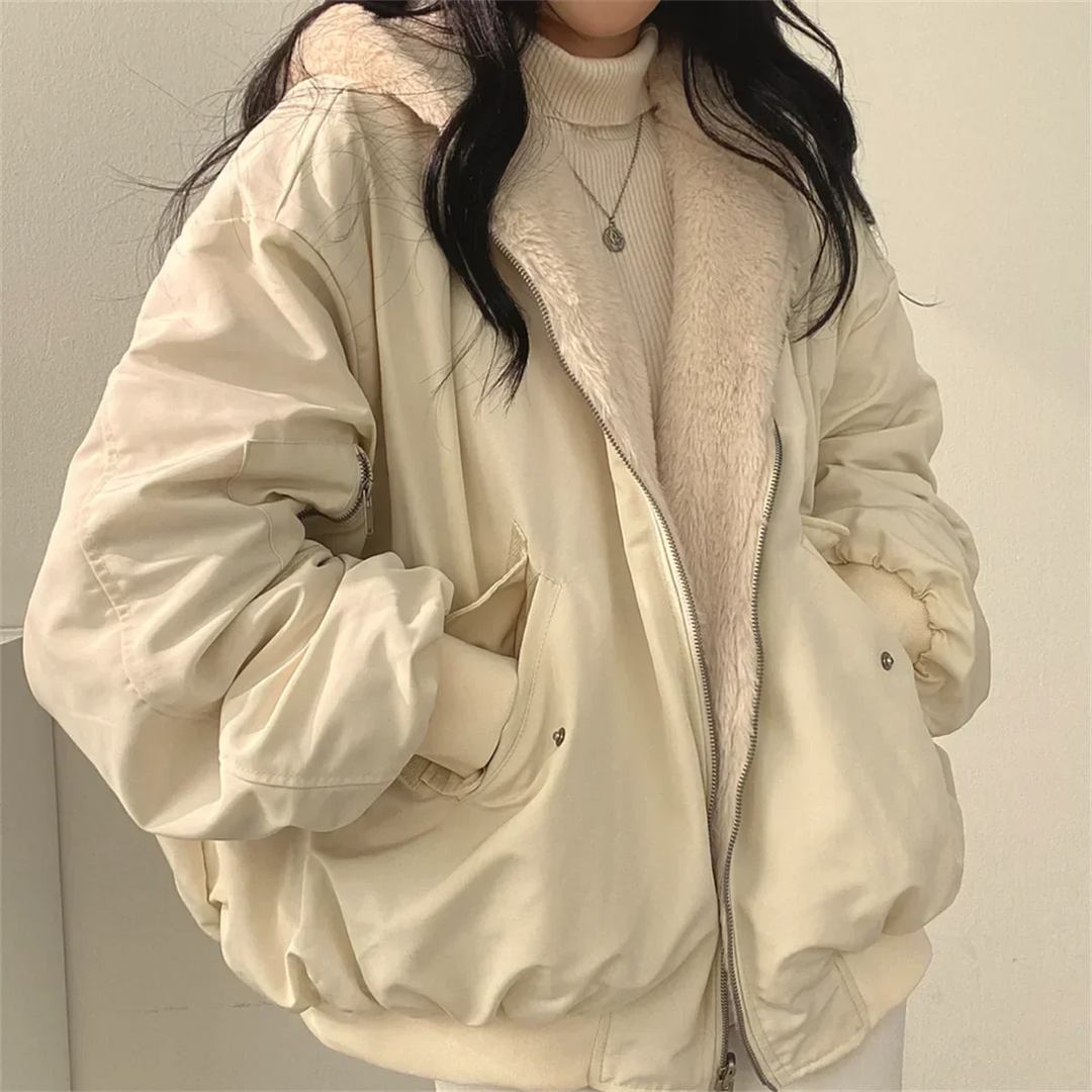 Reversible Hooded Jacket With Pockets For Women Everyday