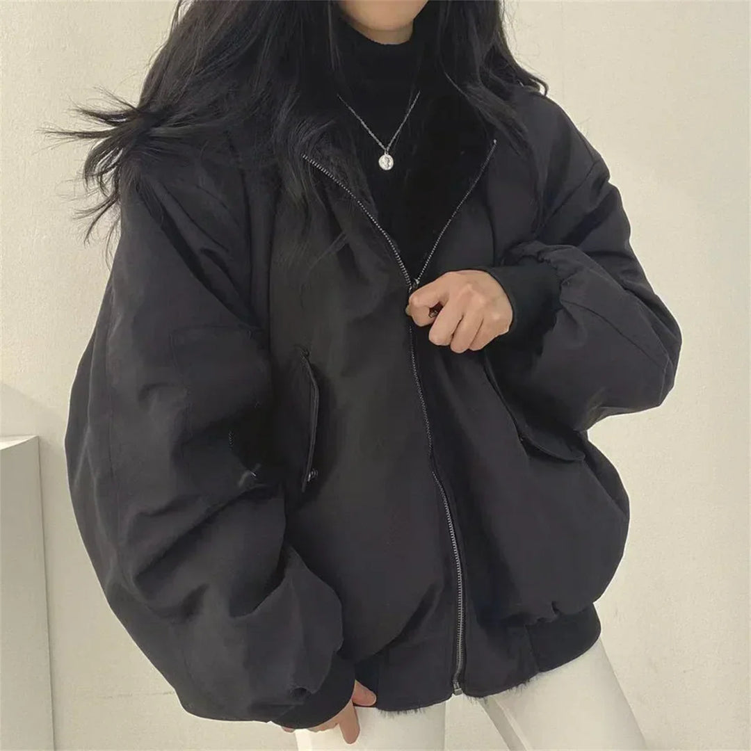 Reversible Hooded Jacket With Pockets For Women Everyday