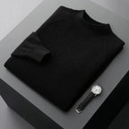 Cashmere Mock Neck Sweater for Ultimate Comfort Black